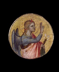O Anunciador Anjo, do século 14 (tempera no painel)